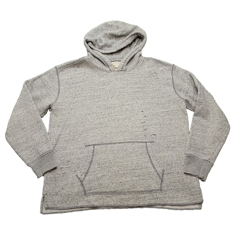 Hollister Hoodie Mens Sz XL Distressed 2 Button Kangaroo Pocket Pullover Shirt